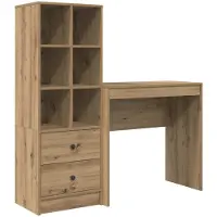 vidaXL Schreibtisch Artisan-Eiche 125,5 x 40 x 127 cm 2 Stk.