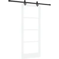 vidaXL Schiebetür ORKDAL 83 x 202 cm Massivholz Kiefer und Glas