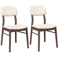 vidaXL Esszimmerstühle mit Kissen 2 Stk. Braun Massivholz Gummibaum
