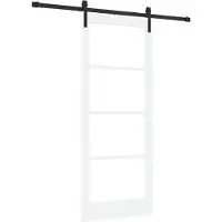 vidaXL Schiebetür ORKDAL Weiß und Schwarz 83 x 202 cm