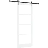 vidaXL Schiebetür ORKDAL Weiß und Schwarz 93 x 232 cm
