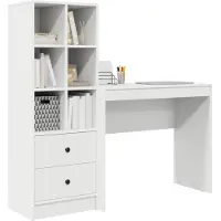 vidaXL Schreibtisch Weiß 135,5 x 40 x 127 cm 2 stk.