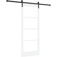 vidaXL Schiebetür ORKDAL Weiß und Schwarz 83 x 202 cm