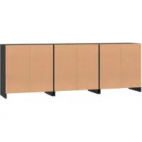 vidaXL Sideboard 3 Stk. Schwarz Eichen-Optik 70 x 41 x 75 cm