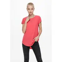 Vero Moda Blusenshirt "VMBELLA SS TOP WVN GA NOOS" Viskosemischung, abgerundeter Saum