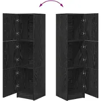 vidaXL Highboard Schwarz Eichen-Optik 31,5 x 32 x 122,5 cm