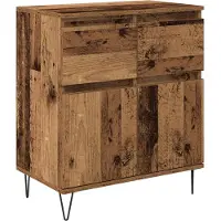vidaXL Sideboard Altholz 60 x 35 x 70 cm Verbundholz und Eisen