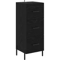 vidaXL Sideboard Schwarz Eichen-Optik 34 x 34,5 x 90 cm Holzwerkstoff