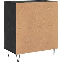 vidaXL Sideboard 3 Stk. Schwarz Eichen-Optik 60 x 35 x 70 cm