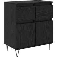 vidaXL Sideboard Schwarz Eichen-Optik 60 x 35 x 70 cm