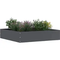 vidaXL Raseneinfassung Anthrazit 60 x 60 x 13 cm Stahl