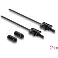 DeLOCK 91037, Schwarz, Grau, Multi-Modus, 2 m, 1 Stück(e)