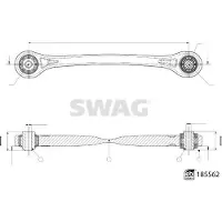 SWAG 33 10 9973 Querlenker Hinten Rechts Vorne Unten Außen für AUDI A6 Avant (4A5, C8)