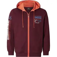 Jan Vanderstorm Kapuzensweatjacke "Sweatjacke RODERICH", Herren, Gr. L, rot (dunkelrot), Obermaterial: 100% Baumwolle CO., Sweatjacken Kapuzensweatjacke