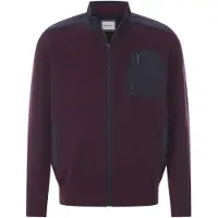 Babista Strickjacke "Strickjacke RALDIN", Herren, Gr. L, rot (dunkelrot melange), Obermaterial: 93% Baumwolle CO. 7% Elasthan EL., Strickjacken Strickjacke