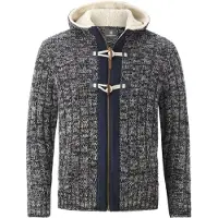 Jan Vanderstorm Outdoor Strickjacke Herren blau gemustert, 5XL 818055-0001-09987