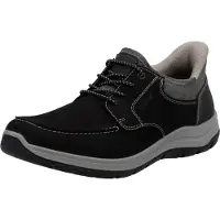 Rieker Herren Schnürschuh aus Leder mit weich gepolsterten losen Einlagen 03656, Größe:43 EU, Farbe:Schwarz