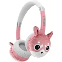 STREETZ BT20 Kids Bluetooth plush headphones, mic, pink