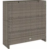 vidaXL Aufbewahrungsschrank mit Regal Grau 100 x 36 x 102 cm Rattan