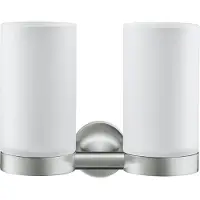Duravit Doppelglashalter STARCK T m Glas r/l weiss matt edelstahl gebürstet edelstahl gebürstet