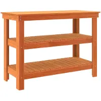 Syfax Werkbank Wachsbraun 110,5 x 50 x 80 cm Massivholz Kiefer