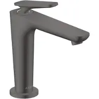 Axor Citterio C Einhebel-Waschtischmischer 125, mit CoolStart und Ablaufgarnitur, 49040340, Farbe: Brushed Black Chrome