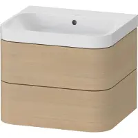 Duravit Möbelwaschtisch Happy D.2 Plus 57,5x49cm, o. HL, Medit. Ei, 2 Schubk.