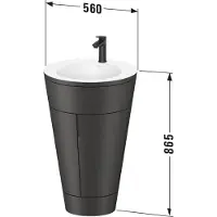 Duravit Waschtischunterschrank c-bonded Set Starck 1 56x86,4x60,5cm, st, G bron geb., we. hgl