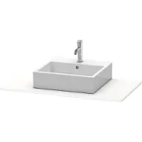 Duravit XSquare Konsole, 1 Ausschnitt, 1000x16x550mm, XS060E08484, Farbe: Weiß Supermatt Dekor