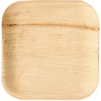 Papstar Teller, Palmblatt "pure" eckig 18 cm x 18 cm x 1,5 cm, 4 x 25 Stück 100 Stück