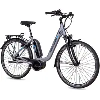 Chrisson 28 Zoll E-Citybike Damenrad E-CASSIOPEA 7 Gang Shimano Nexus grau matt BOSCH Active Line Powerpack 400