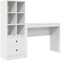 vidaXL Schreibtisch Weiß 145,5 x 40 x 127 cm 2 stk.