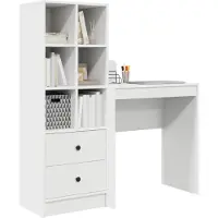 vidaXL Schreibtisch Weiß 115,5 x 40 x 127 cm 2 stk.