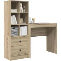 vidaXL Schreibtisch Sonoma-Eiche 125,5 x 40 x 127 cm 2 stk.