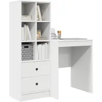 vidaXL Schreibtisch Weiß 145,5 x 40 x 127 cm 2 stk.