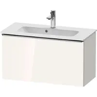 Duravit D-Neo Waschtischunterbau wandhängend, 810x440x372mm, 1 Auszug, mit Griff Edelstahl gebürstet, DE4269070220000, Farbe: Weiß Hochglanz Dekor
