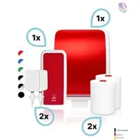 Blanc HYGIENIC KOMPLETT-SET Waschraum: Handtuchrollenspender AUTOCUT + 2 TAD Handtuchrollen + Schaumseifenspender SENSOR + 2 Kartuschen