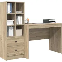 vidaXL Schreibtisch Sonoma-Eiche 145.5 x 50 x 127 cm 2 stk.