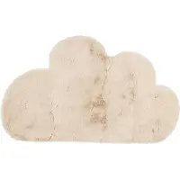 Little Olly Kinderteppich | Huggy Wolke Creme | 70x115cm | Creme | Suede | Freiform