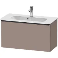 Duravit D-Neo Waschtischunterbau wandhängend, 810x440x372mm, 1 Auszug, mit Griff Diamantschwarz, DE42690BD430000, Farbe: Basalt Matt Dekor