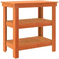 Syfax Werkbank Wachsbraun 78,5 x 50 x 80 cm Massives Kiefernholz