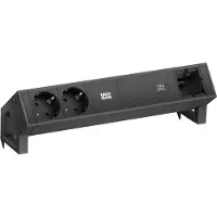 Bachmann DESK2 2xSchutzkontakt USB C, USB Charger 60W 1xABD 0,2m GST18 Schwarz