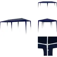 vidaXL Partyzelt 3x6 m PE Blau - Pavillons & Partyzelte