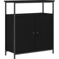 vidaXL Sideboard Schwarz Eichen-Optik 70 x 30 x 80 cm Holzwerkstoff