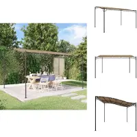 vidaXL Markise Taupe 4x3 m 180 g/m² Stoff und Stahl - Pavillons & Partyzelte