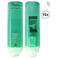Blanc HYGIENIC SET: Professionelles Shampoo-Duschgel-Set – 12x425 ml – verschied. Düfte – Wandhalterung in Weiß, Schwarz oder Chrom optional