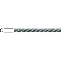 ABUS Drahtseil mit Stahleinlage Edelstahl blk 7 x 7 4