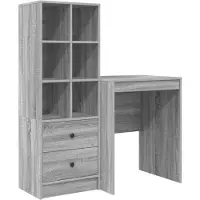vidaXL Schreibtisch Graues Sonoma 105,5 x 50 x 127 cm 2 stk.