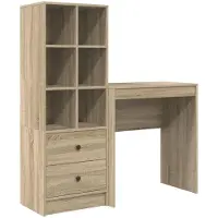 vidaXL Schreibtisch Sonoma-Eiche 115,5 x 40 x 127 cm 2 stk.