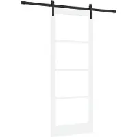 vidaXL Schiebetür ORKDAL Weiß und Schwarz 83 x 211 cm